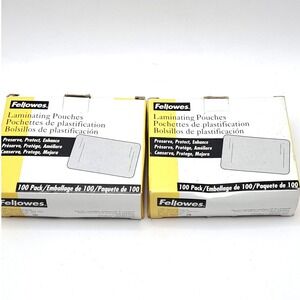 Fellowes Laminating Pouches Office 200 Count Clear License Size 52032 5 Mil New